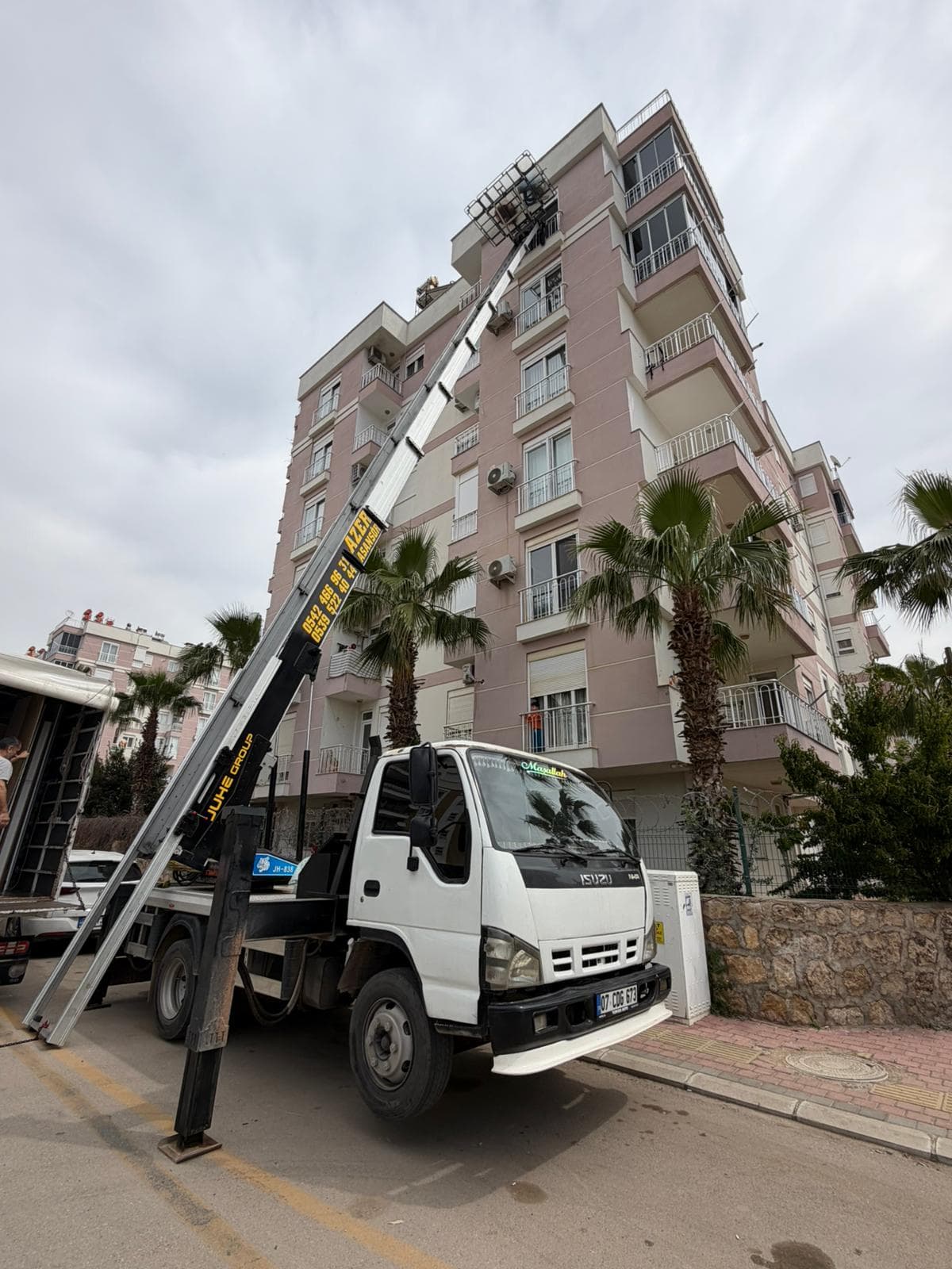 Antalya asansörlü nakliyat mobil asansör uygulaması